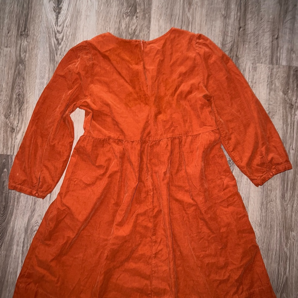 Madewell orange corduroy dress